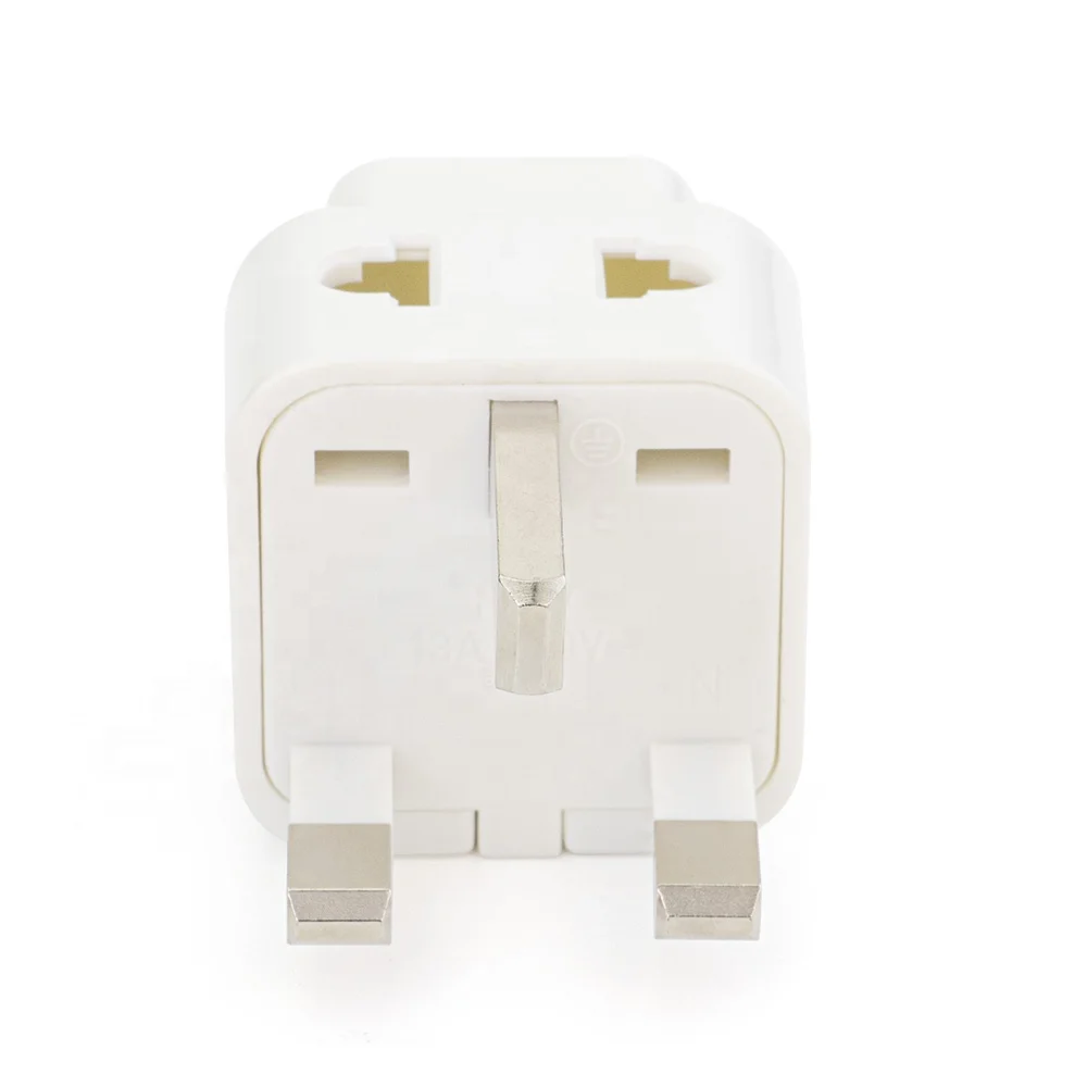 USA to UK Plug Adapter 2-way universal socket outlets travel Plug AU AUS EU IT JP CH to UK England mini Plug Converter 13A 250V