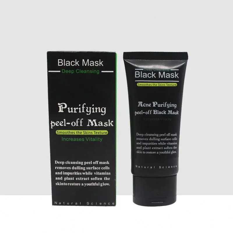 Private Label No Logo Aliver Skin Care Acne Purifying Blackhead Removal Activated Charcoal Peel Off Black Face Mask
