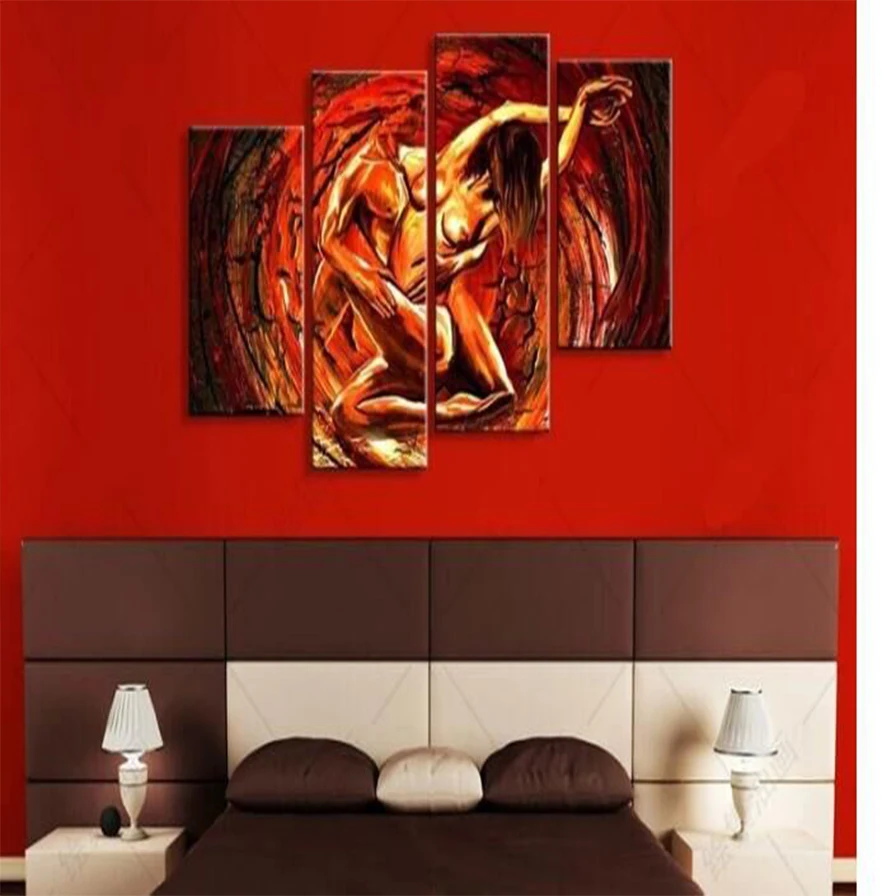 3d Abstract Oil Painting Grey Wholesale Popular Modern Plant China Hand Painted Made Wall Art Green Space Print USA Nude OEM ISO