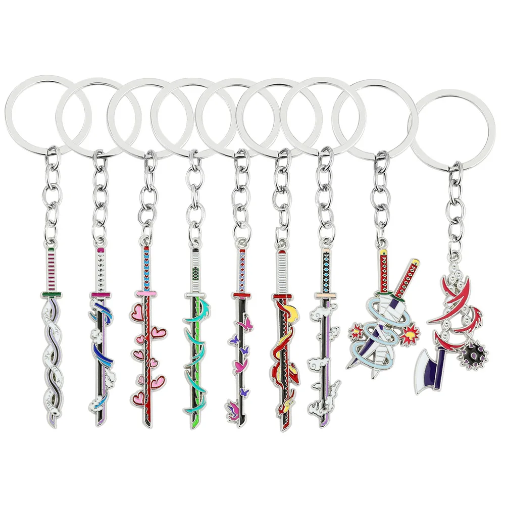 Wholesale Metal Anime Keychain Japan Enamel Slayers Demons Symbol Sword Figure Alloy Material Perfect Souvenir