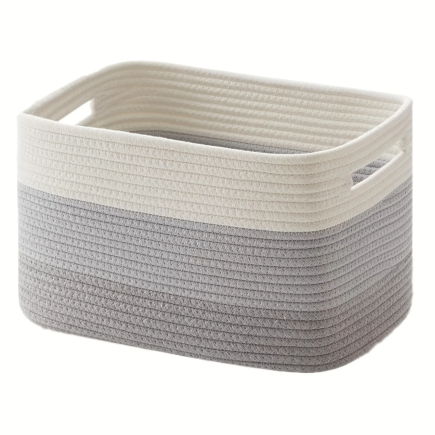 Oversized Woven Cotton Rope Storage Basket for Baby Laundry and Blanket Organizing in Living Room