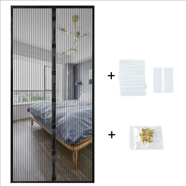 2024 New Magnetic Screen Door Curtain Anti-Mosquito Net Fly Insect Screen Mesh Automatic Closing 5 Size Easy Installation