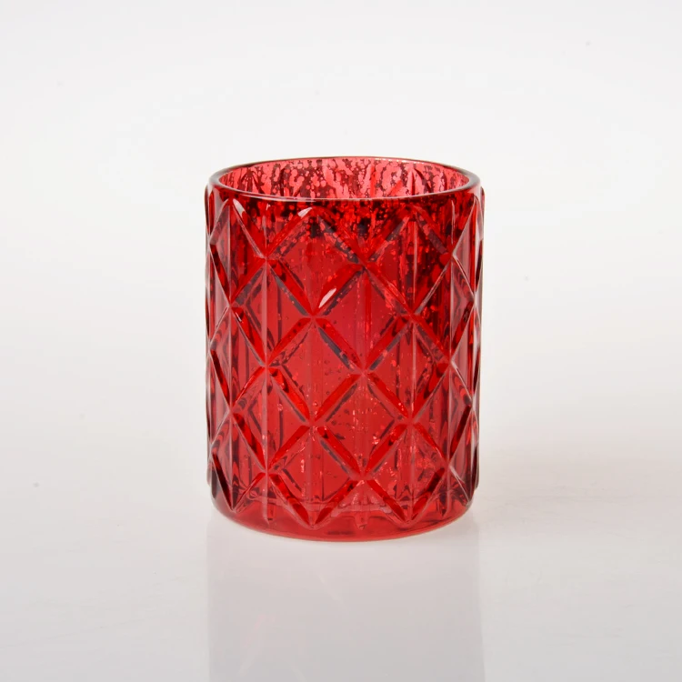 Малый ртуть тиснением цвет tealight votive стекло подсвечник jar для домашний