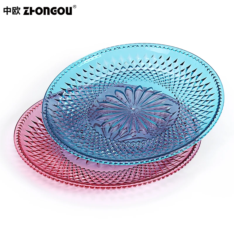 Customized food grade durable reusable plastic plates