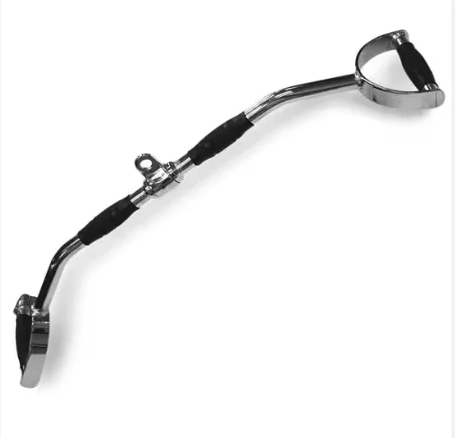 High Quality Press Down Bar with Rubber Covered Grip  LAT Pulldown Machine Handle D Grip