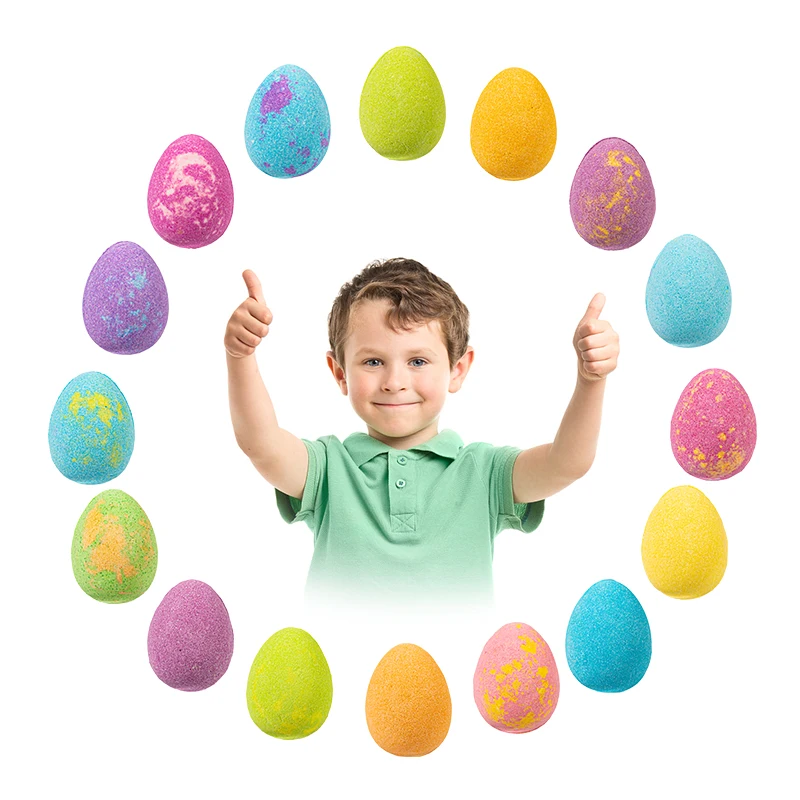 Wholesale Kids Spa Products Bubble Bath Organic Vegan Dino Bathbombs Dinosaur Eggs Bath Bombs With Surprise Toys Inside