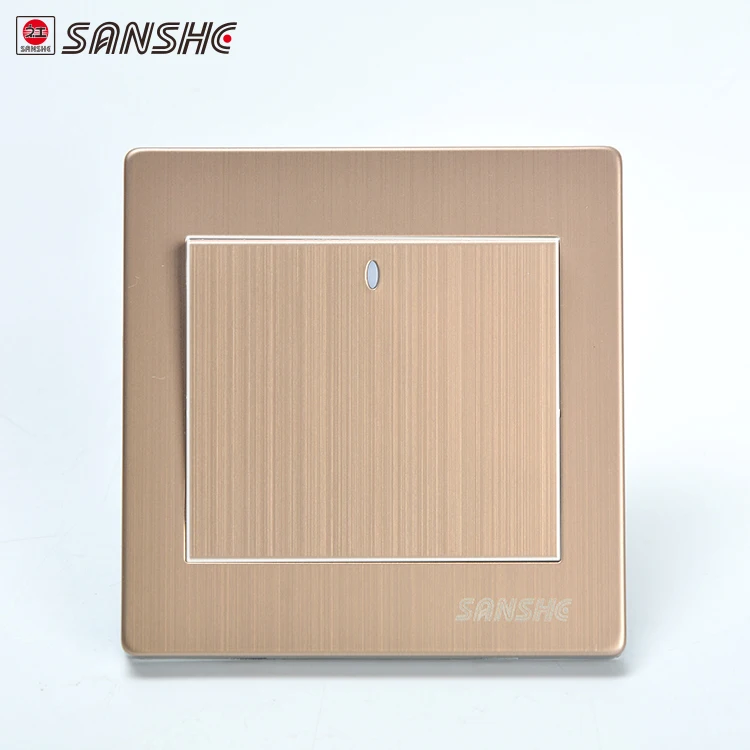 SANSHE  hot sale fashion 250V 16A light wall dimmer switch socket telephone TV socket electrical switch controller with led
