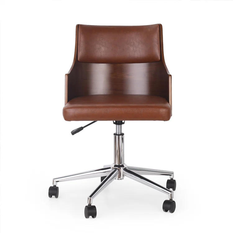 Home Modern Upholstered Swivel Office Leather Chair