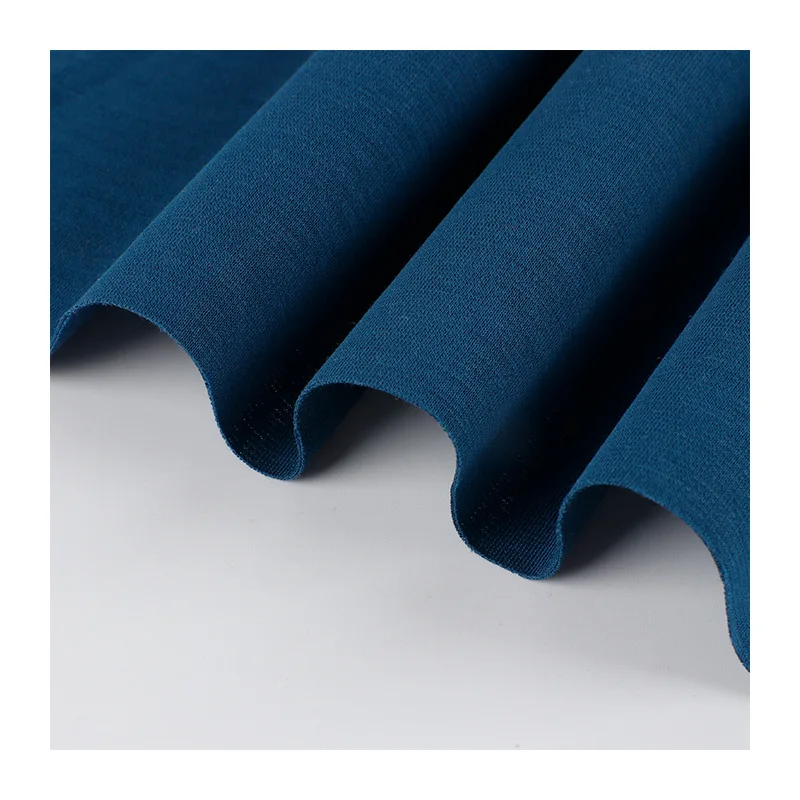 65S 175gsm width 175cm  100% Organic Cotton Fabric Liquid Ammonia Knitted fabric for garment