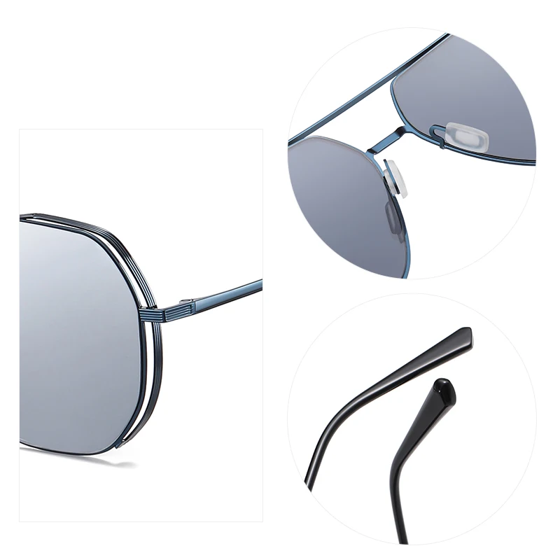 UV400 stylish aviation unisex metal sunglasses oversized shades sun glasses for men sunglasses