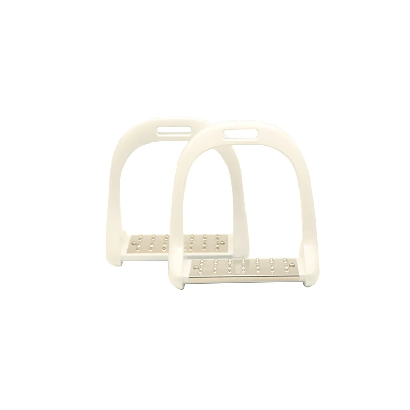 Safety Stirrups Horse Stainless Steel Riding Universal LH Side Made Aluminum Equestrian Leather Available White Red CN;GUA SR07