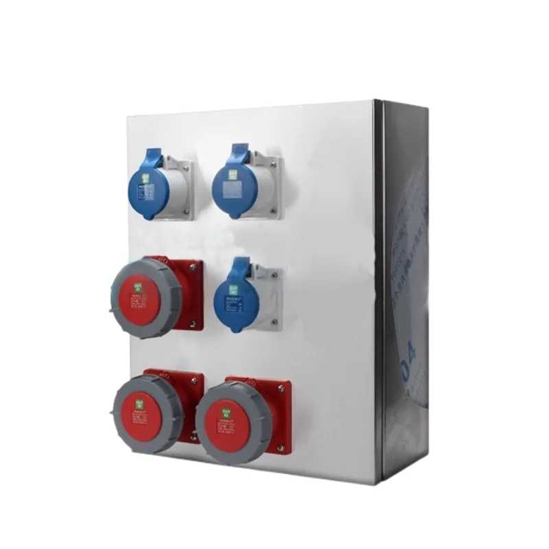 Industrial Electric Outlet Box 125a Colorful Industry Socket With Fuse Power Distribution Unit electric control cabinet