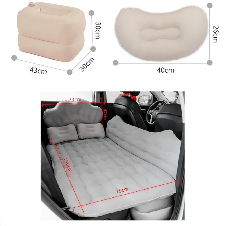 Portable Folding Inflatable Mattress Air Bed Universal Car Back Seat Support Outdoor Camping Mat Cushion