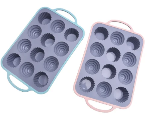 Hot Selling Wholesale Food Grade Silicon Baking Mold Making Tools Set Silicone Bake with handle Chocolate Ice  Donut Cake Mould