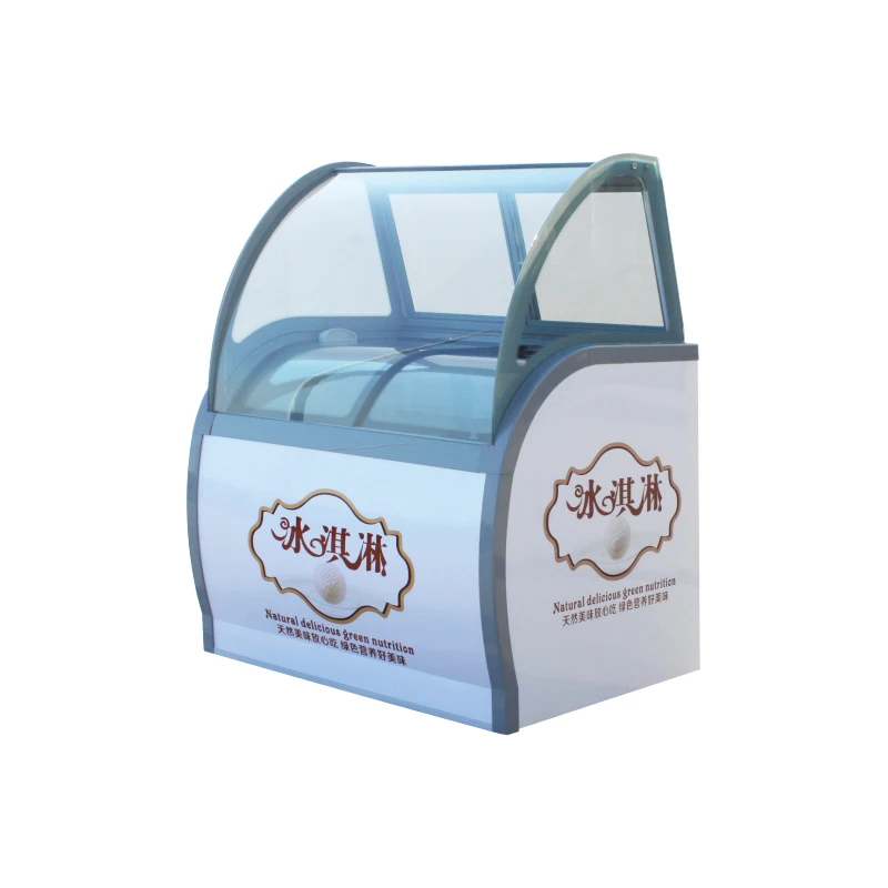 Commercial 12 Plates Capacity Handmade Ice Cream Display Freezer Popsicle Display Showcase