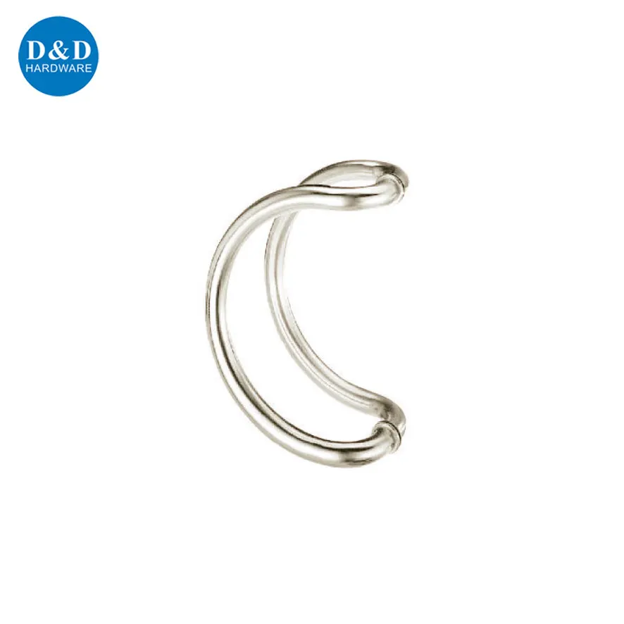Stainless steel silver D type back to back pull handle for Glass Main Door Pull Handle Hardware