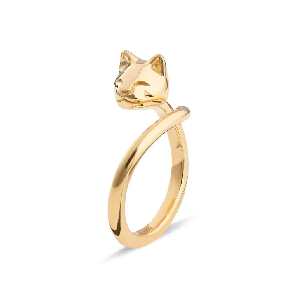 Cat Rings Sterling Silver Open Adjustable Cat Ring 925 For Girl Women