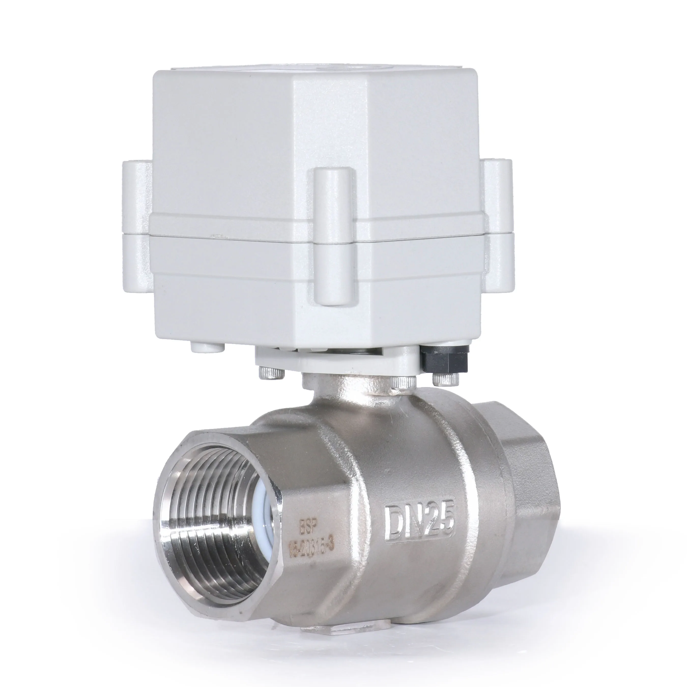 Tonheflow DN25 CR202 12v Нормально закрытый моторизованный шаровой клапан 2 way 1 дюйм Электрический