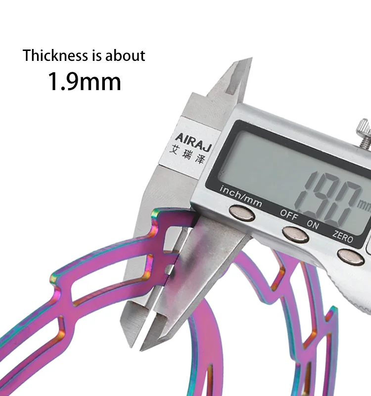 Hollow out ultra light color brake disc for mountain bike 160 / 180 / 203mm  six pin brake disc