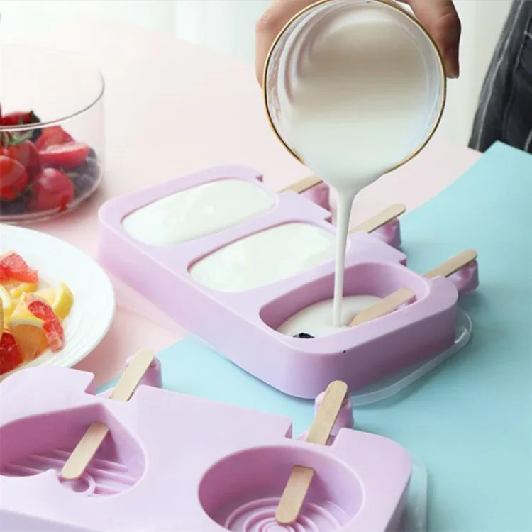 Reusable Ice Cream Mold Popsicle Maker DIY Freezer Ice Lolly Mould Silicone Popsicle Molds Maker Homemade