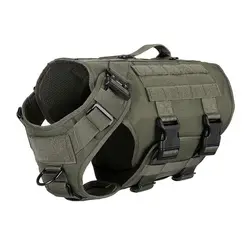 High Quality Nylon Heavy Duty Tactical Service Work No Pull Dog Harness for Large Medium Dog