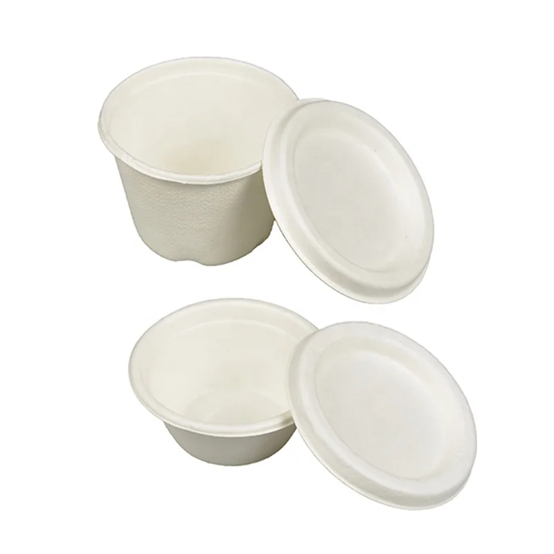Биоразлагаемая чашка для соуса сахарного тростника биоразлагаемая бамбуковая целлюлоза Одноразовая кофе холодного напитка