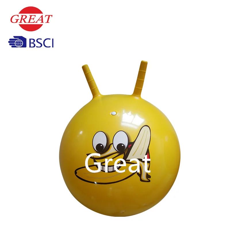 Plush cover pvc kid animal balance jumping monster hopper ball