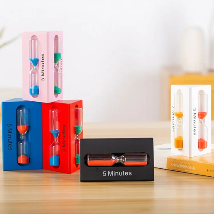 Wholesale high quality 3/5/7 minute small thin wood glass crystal creative home crafts hourglass