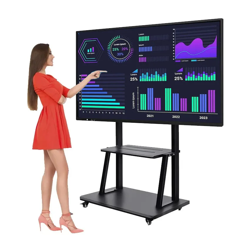 55 65 75 Inch Interactive Panel For School Classroom/meeting Room Electronic Digital Interactive Smart White Board
