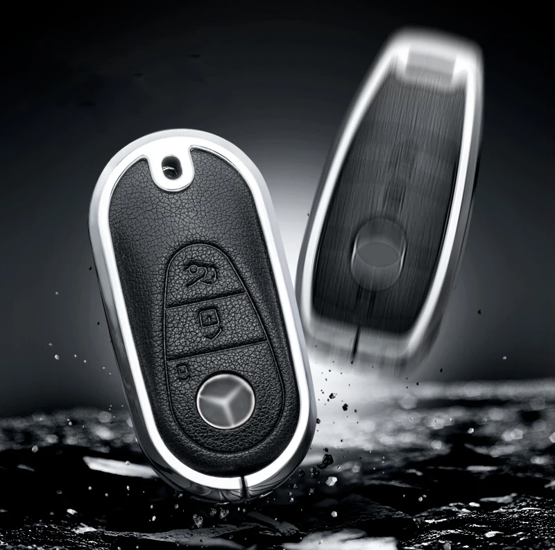For Mercedes Benz Key Fob Cover 360 Degree Protection Shell Case for 2019-2021 A C G Class 2017-2020 E S Class