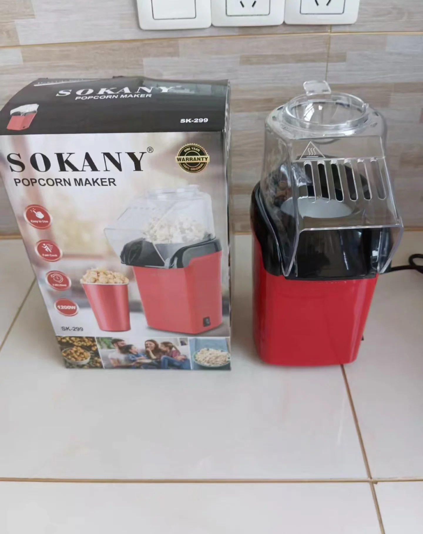 Factory direct 1200w oil-free health mini automatic mini portable electric hot air popcorn machine