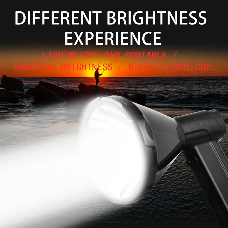 12v outdoor vehicle strong light 24v marine remote searchlight handheld xenon flashlight site patrol JY8813
