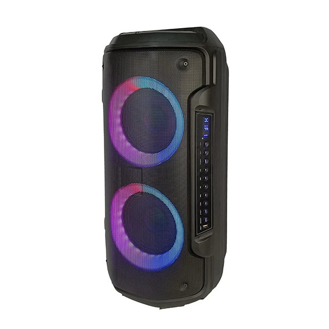 portable wireless speaker karaoke system dual 6.5 inch active speakers with j-jbl light