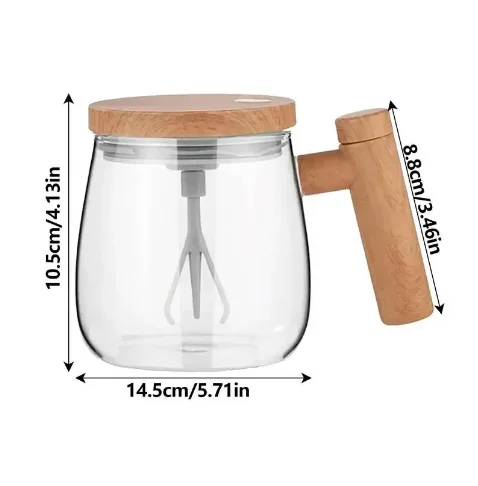Automatic Mixing Coffee Mug Electric Self Stirring Mug High Borosilicate Glass mixing mug for Coffee Milk