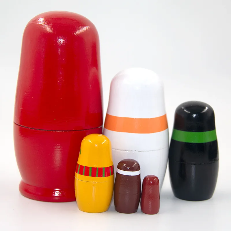 Cute Diy Toys Nesting Dolls Matryoshka Doll Wooden Set Kids Christmas Giftsfts