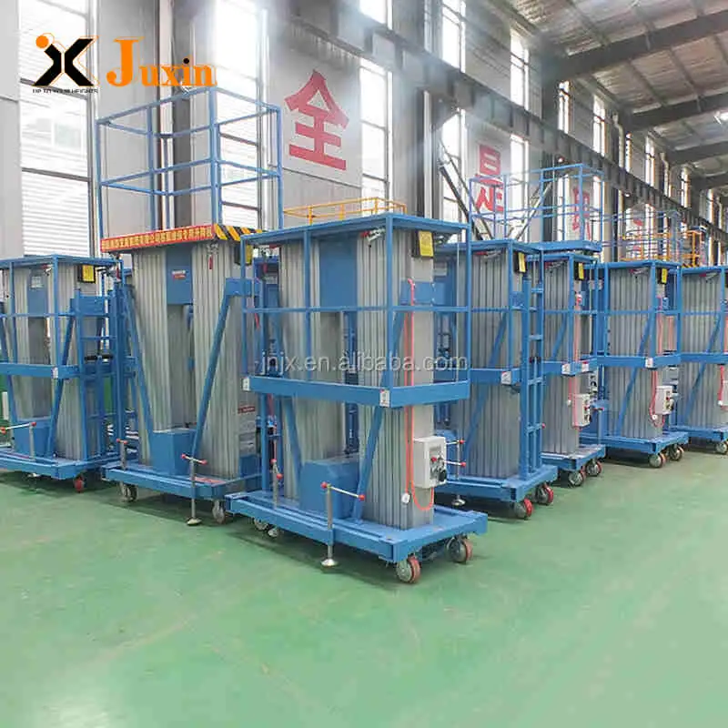 Double mast aerial work aluminum lift platform 500kg lifting with CE