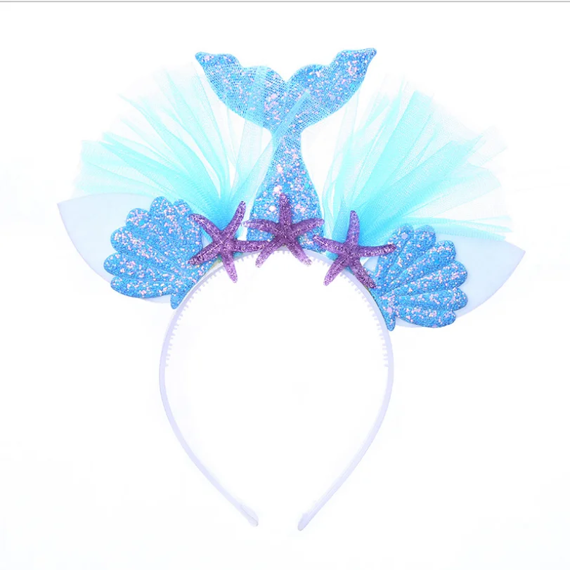 
Mermaid Unicorn flower headband mesh Christmas hairband 