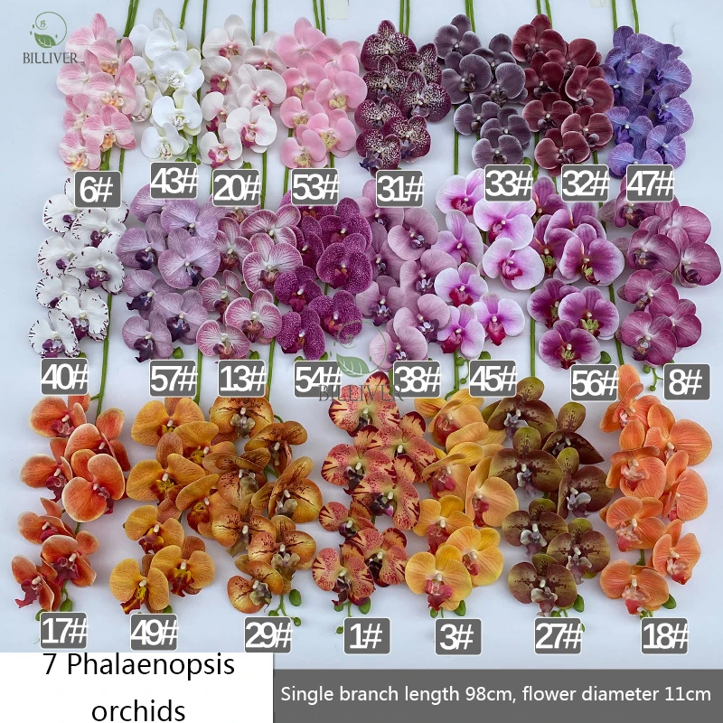 Natural real Touch Latex Home Decoration Moth Orchid fake orchid for decorative flowers artificial moth orchid