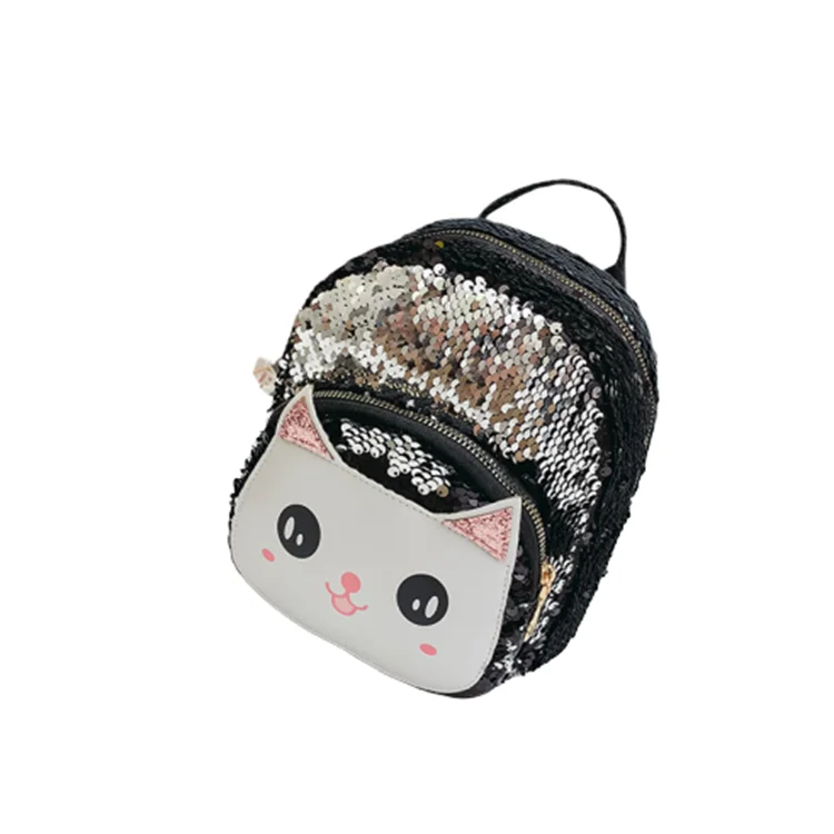 Hot Sale Cute Shining Sequins Cartoon Baby Girl Bag Fancy Bags for Girls Holographic Child School