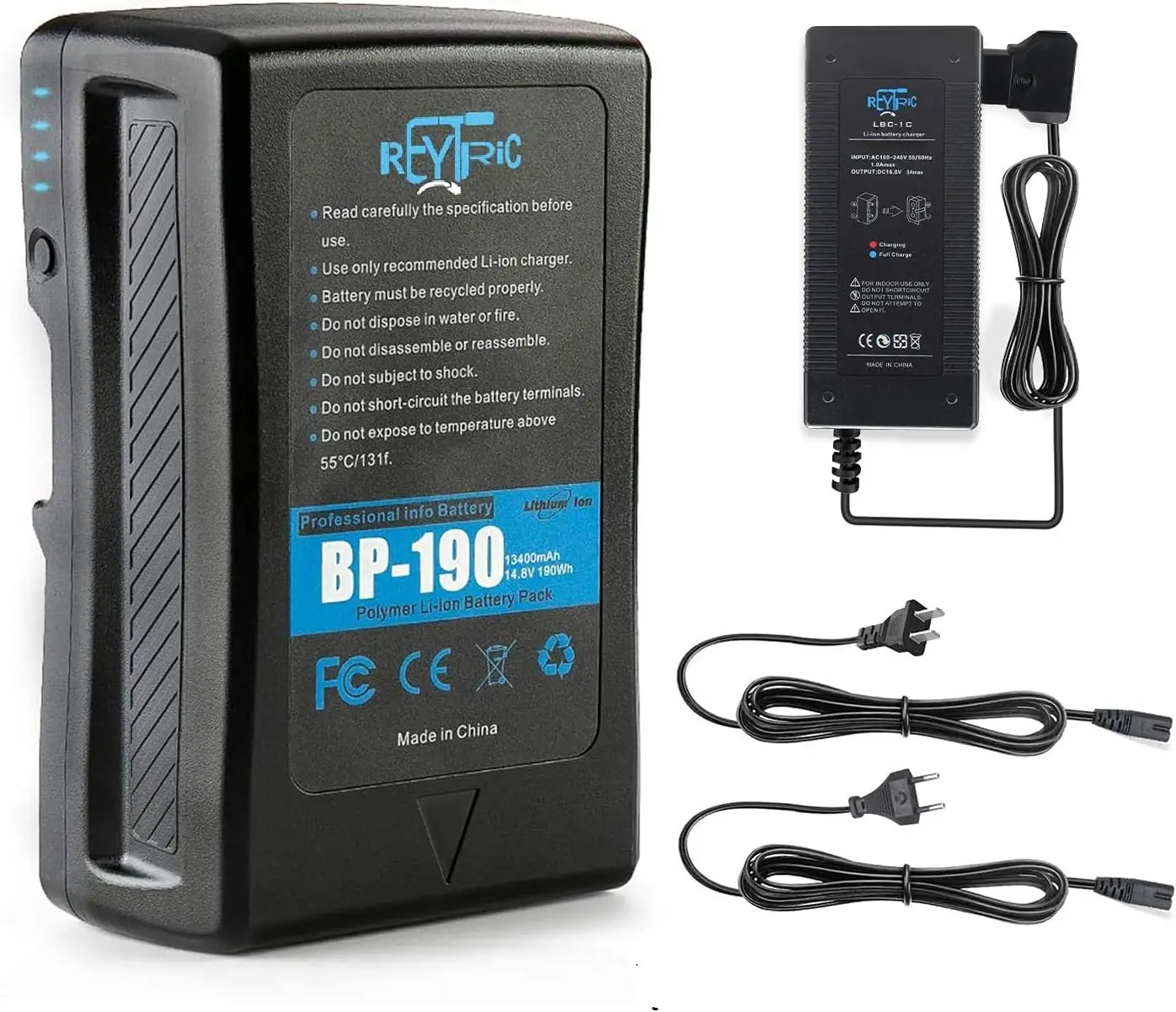 Профессиональный аккумулятор 13400 мАч 190 Вт/ч BP-190W V-образная блокировка высокая емкость для видеокамеры Sony