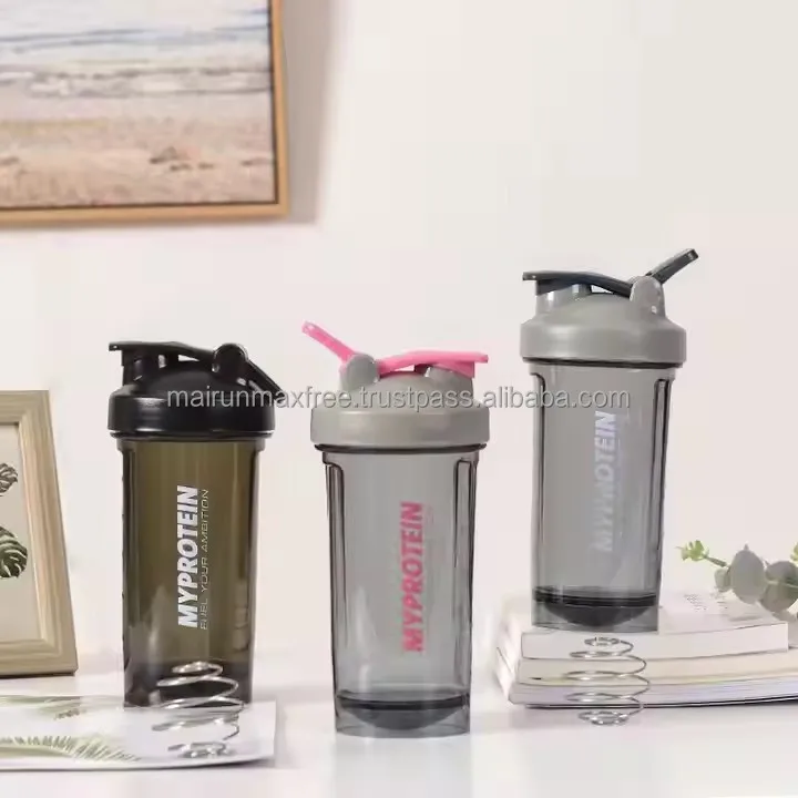 Custom Blender Plastic Classic Workout Clear Protein Shaker Bottle for GYM Fitness 500ml