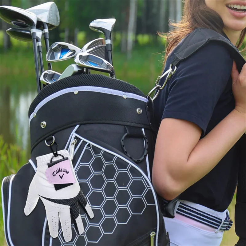 Both Sides Loop with Metal Clip and Key ring On Course Golf Club Bay Accessory for Carrying Golf Gloves