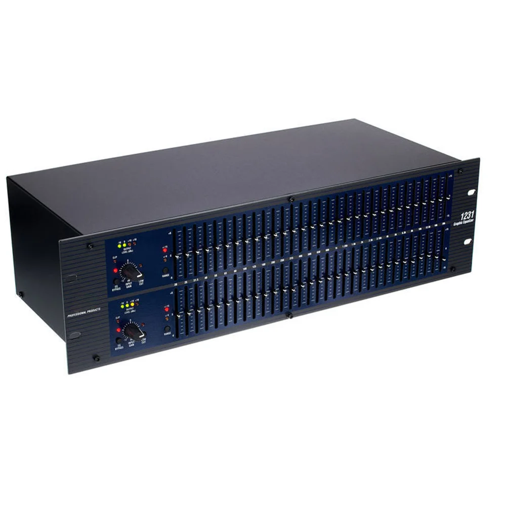 Dbx 1231 Dual Channel 3U 31 Band Karaoke 1231 Audio Peripheral Equalizer Dbx1231 for Audio Equipment System