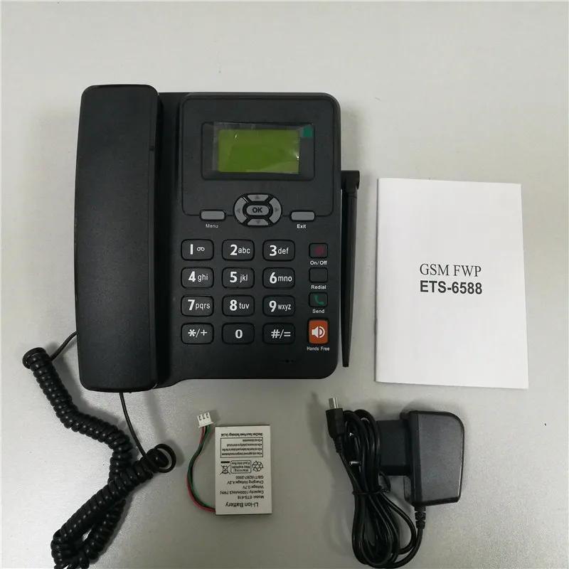 Home GSM Desk Phone FM Radio gsm fixed wireless telephone with speed dial