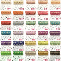 15cmX10yards Butterfly Heart Glitter Tulle Organza Mesh Roll Spool Fabric Tutu Sequin DIY Wedding Birthday Decoration