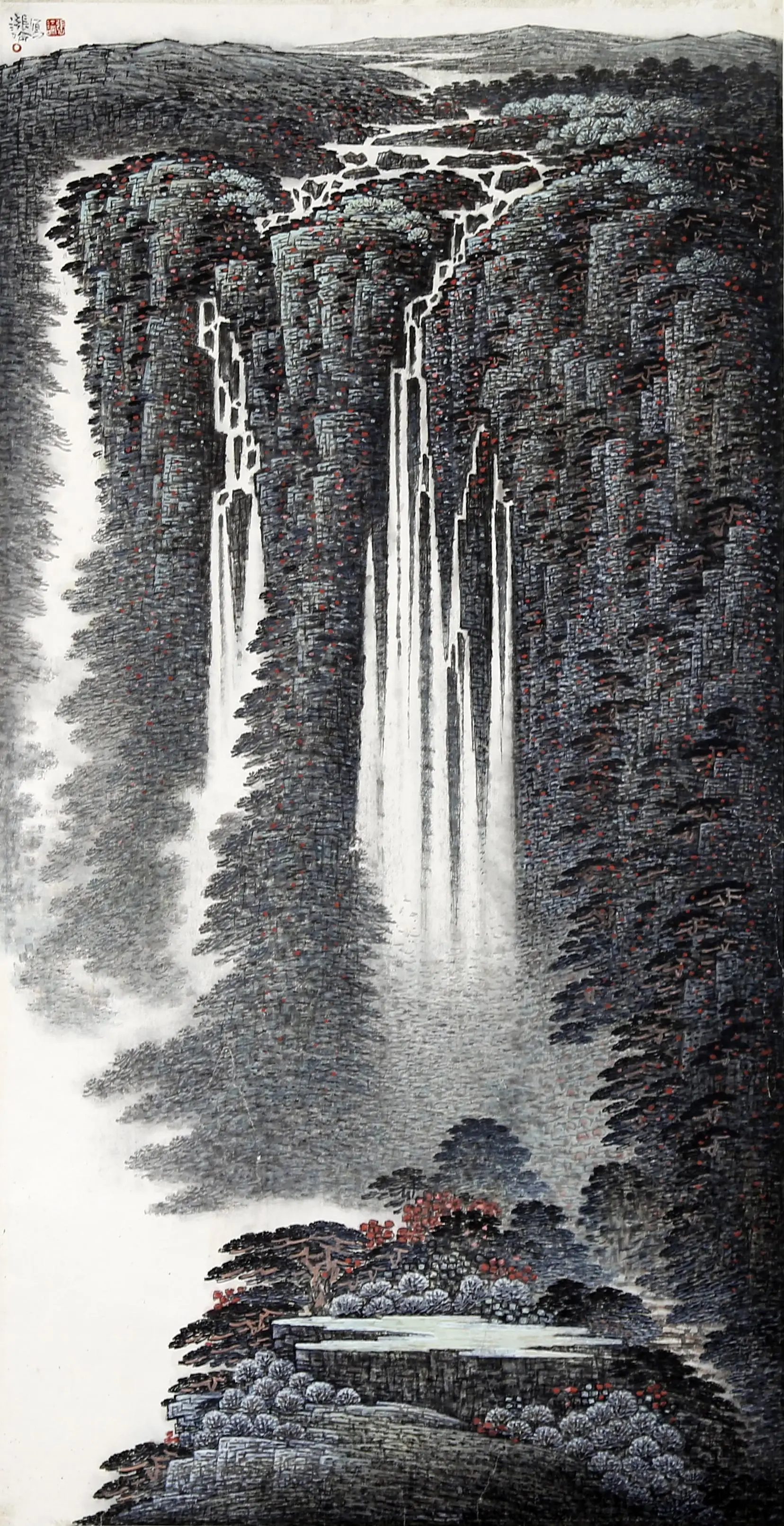 Mural Painting Paint Villa Oil Diy Waterfall Decorative Landscape Painting