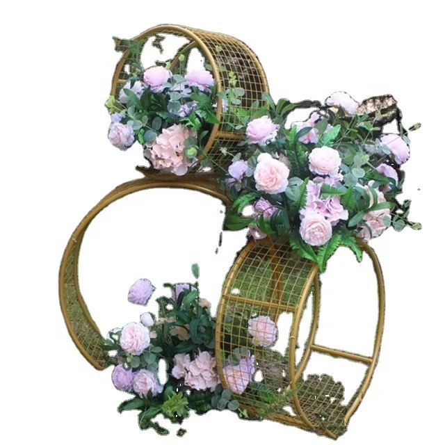 Китайский производитель, Золотая труба, высокие свадебные вазы для цветов, центральные части sunyu2727