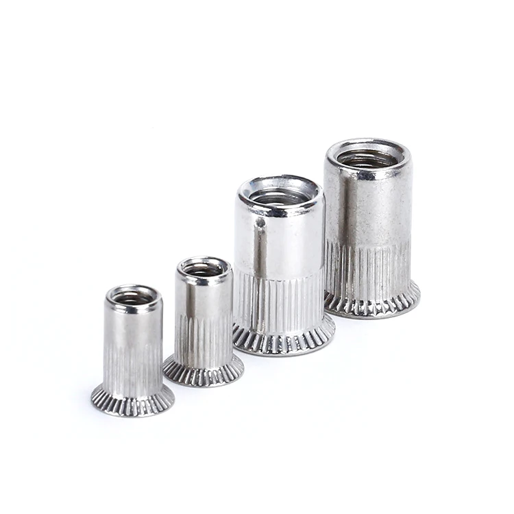 Countersunk Head Open Rivet Nut Stainless Steel threaded rivet nut CSK Head M3-M12 Silver
