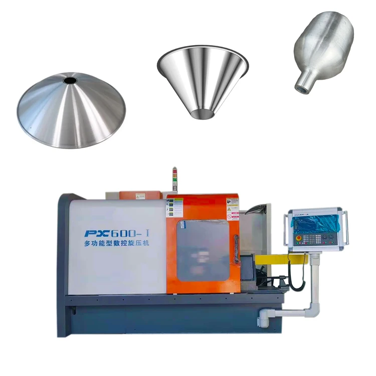 BOPX-600 High Accuracy CNC Heavy Duty Horizontal Slant Lamps  Cover Bowl Metal Spin Flow Lathe Forming Spinning Machine