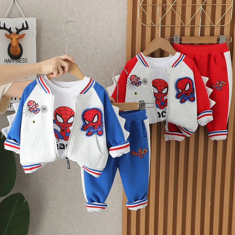 Cartoon 3 Pieces Set Fashion Baby Clothes for Children Boys 5 Years